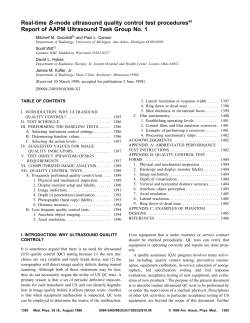 Real-time B-mode ultrasound quality control test