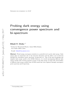 Probing dark energy using convergence power