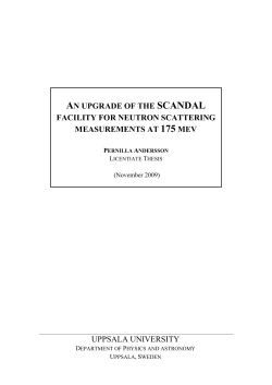 An upgrade of the SCANDAL facility for neutron scattering