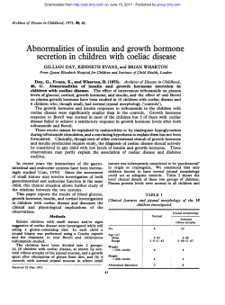Abnormalities of insulin and growth hormone