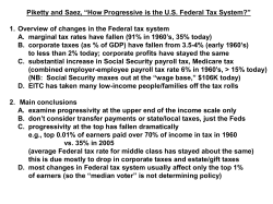 Piketty and Saez, &ldquo;How Progressive is the U.S. Federal Tax System