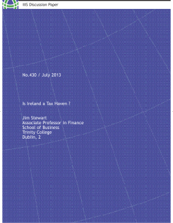 Ireland a Tax Haven - Trinity College Dublin