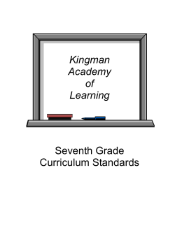 7th Grade Curriculum Standards