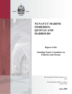 NUNAVUT MARINE FISHERIES: QUOTAS AND HARBOURS