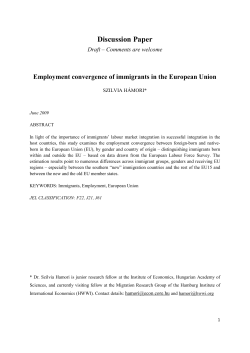 Employment convergence of immigrants in the European
