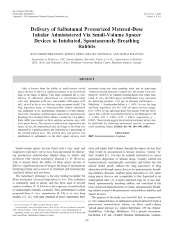 Delivery of Salbutamol Pressurized Metered-Dose Inhaler