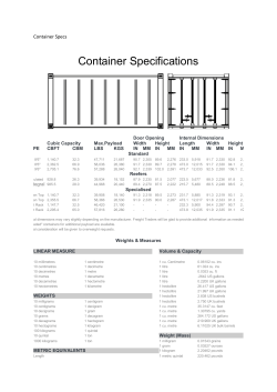 Container Specs