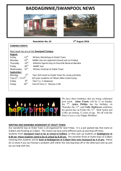 BADDAGINNIE/SWANPOOL NEWS