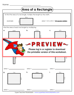 Area of a Rectangle - Super Teacher Worksheets