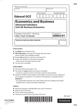 Question paper - Edexcel