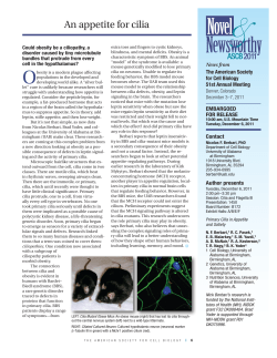 An appetite for cilia - American Society for Cell Biology