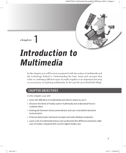 Introduction to Multimedia - Department of Electronic, Electrical and