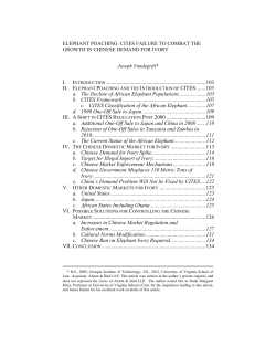 elephant poaching: cites failure to combat