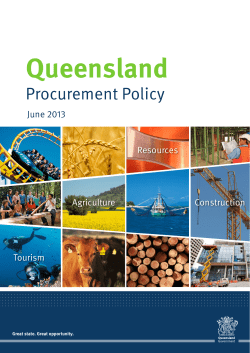 Queensland Procurement Policy