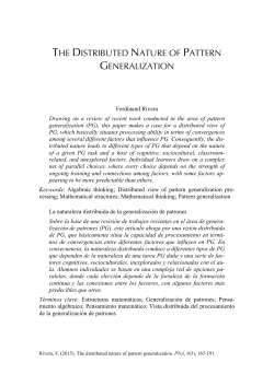 The distributed nature of pattern generalization