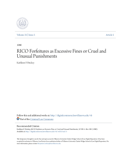 RICO Forfeitures as Excessive Fines or Cruel