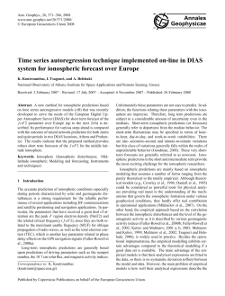 Time series autoregression technique implemented on