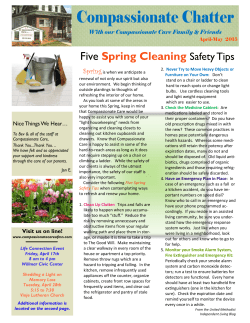 Five Spring Cleaning Safety Tips