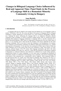 Changes in Bilingual Language Choice Influenced by Real and