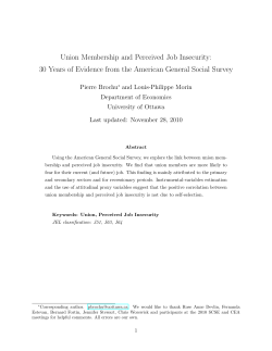 Union Membership and Perceived Job Insecurity: 30 Years of