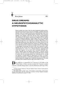 drug dreams: a neuropsychoanalytic hypothesis