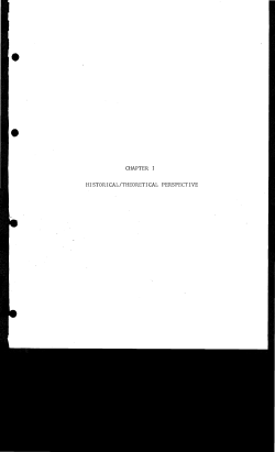chapter j historical/theoretical perspective