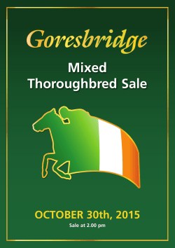T/Bred Cover (July `12) - Goresbridge Horse Sales