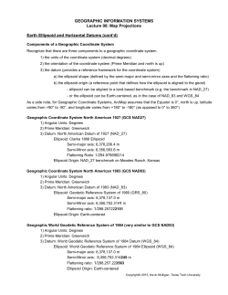 Map Projections - Texas Tech University Departments