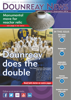 August 2016 - Dounreay Site Restoration Ltd