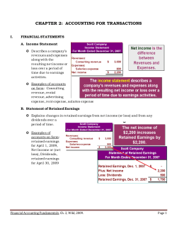 CHAPTER 2: ACCOUNTING FOR TRANSACTIONS