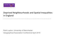 Deprived Neighbourhoods and Spatial Inequalities in England