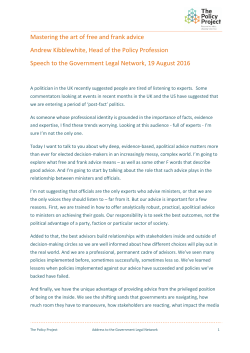 Speech to the Government Legal Network by Andrew Kibblewhite