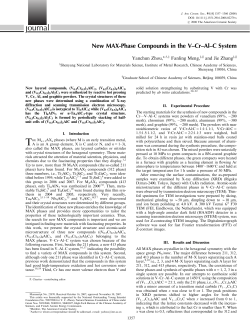 New MAX-Phase Compounds in the V&ndash;Cr&ndash;Al&ndash;C System