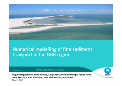 Numerical modelling of fine sediment transport in the GBR