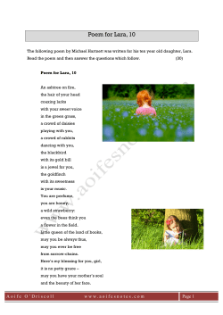 Poem for Lara, 10