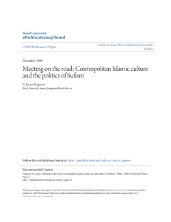 Cosmopolitan Islamic culture and the politics of Sufism