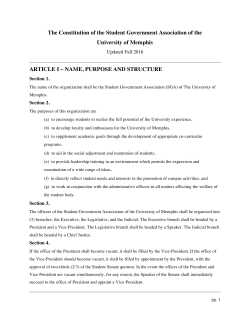 Current Constitution - University of Memphis