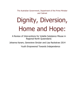 Dignity, Diversion, Home and Hope
