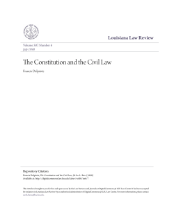 The Constitution and the Civil Law