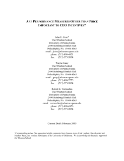 are performance measures other than price important to ceo