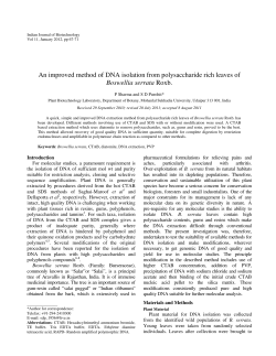 An improved method of DNA isolation from polysaccharide rich