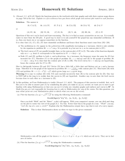 Homework 01 Solutions