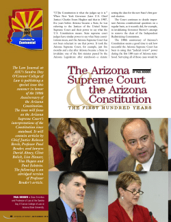 The Arizona Supreme Court the Arizona Constitution