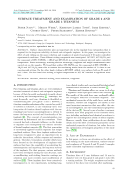 Acta Polytechnica CTU Proceedings