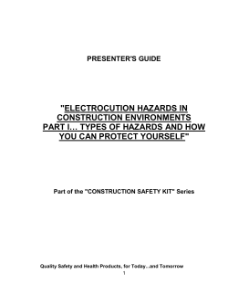 "ELECTROCUTION HAZARDS IN CONSTRUCTION