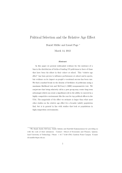 Political Selection and the Relative Age Effect