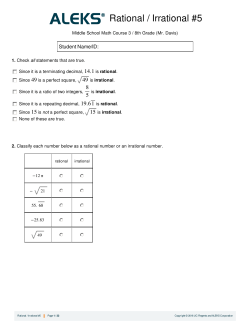 Rational / Irrational #5