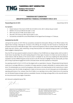First quarter 1q., unaudited, non consolidated, 2015 PDF