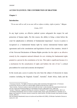 ACCESS TO JUSTICE: THE CONTRIBUTION OF DRAFTERS