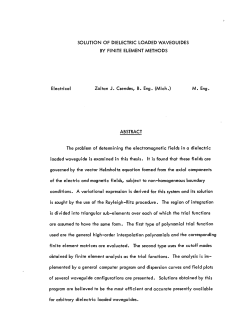Electrical SOLUTION OF DIELECTRIC LOADED WAVEGUIDES BV